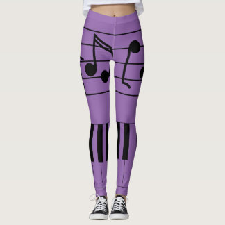 Musik noter och Tangentbord Leggings