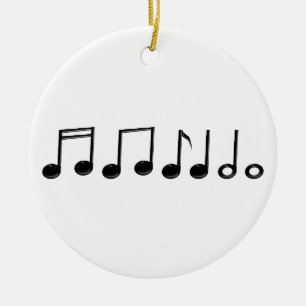 Musik noter Ornament Round