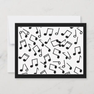 Musik noter på tomt (lägg till Färg i bakgrunden) Inbjudningar