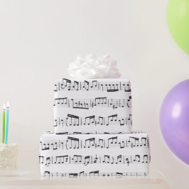 Musik noter på White Presentpapper