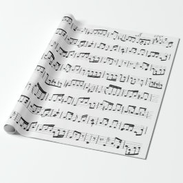 Musik noter på White Presentpapper