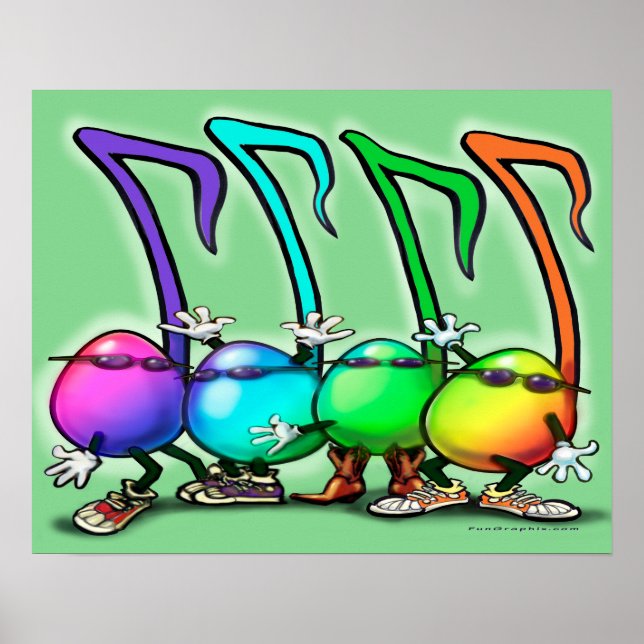 Musik noter Party Poster (Framsidan)