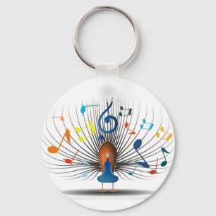 musik noter Peecock Nyckelring