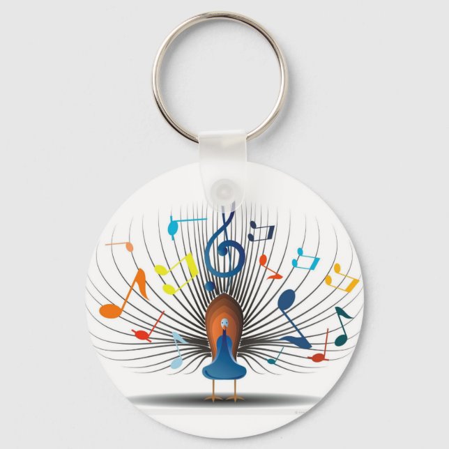 Musik noter Peecock Nyckelring (Framsida)