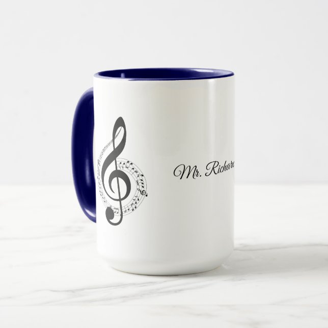 Musik noter Personlig mugg (Framsida vänster)