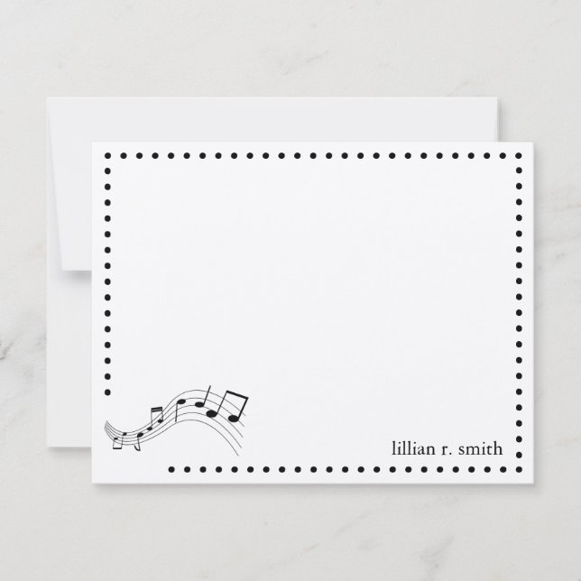 Musik noter Personlig Note Card Anteckningskort (Framsida)