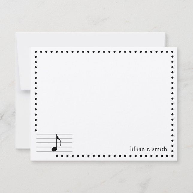 Musik noter Personlig Note Card Anteckningskort (Framsida)
