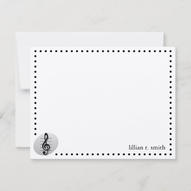 Musik noter Personlig Note Card Anteckningskort (Framsida)