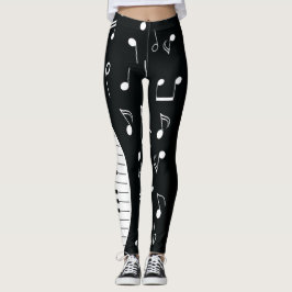 Musik noter & Piano Nycklar Leggings