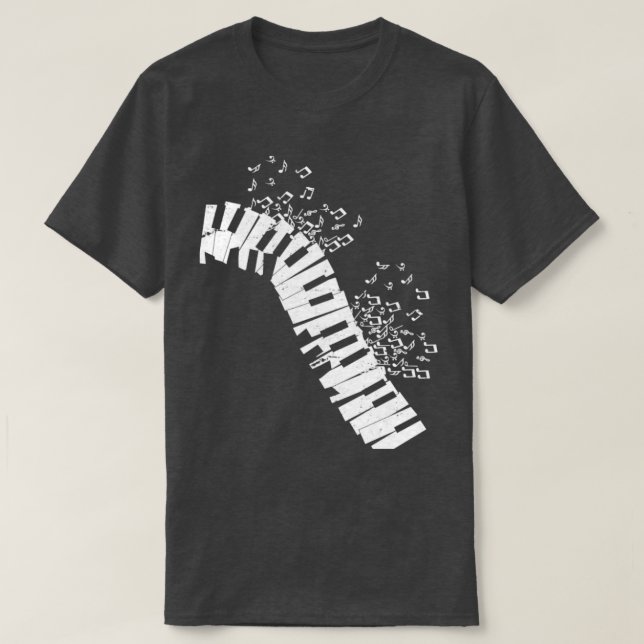Musik noter Piano T Shirt (Design framsida)