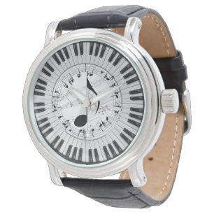 musik noter pianocirkeln armbandsur