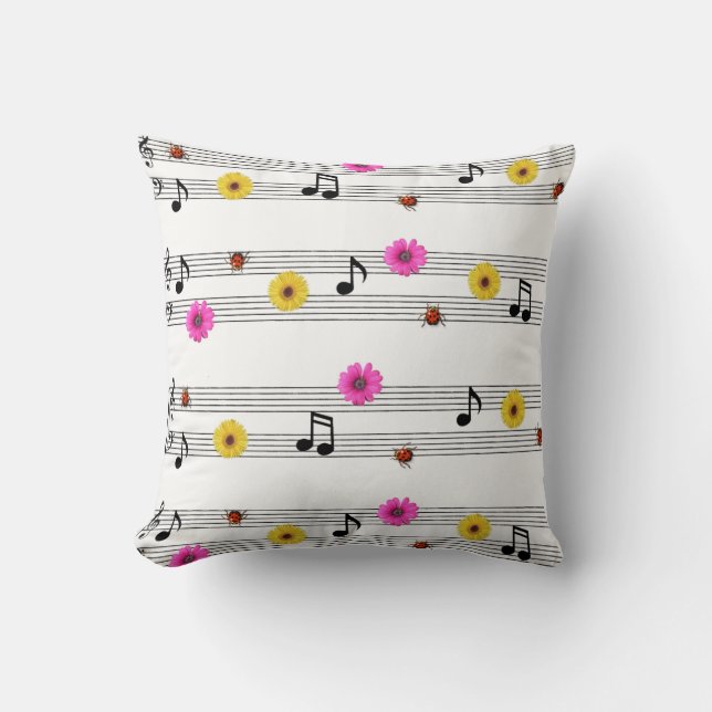 Musik noter Pillow Kudde (Framsida)