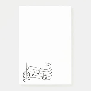 Musik noter post-it block