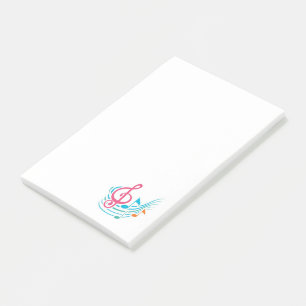Musik noter post-it block