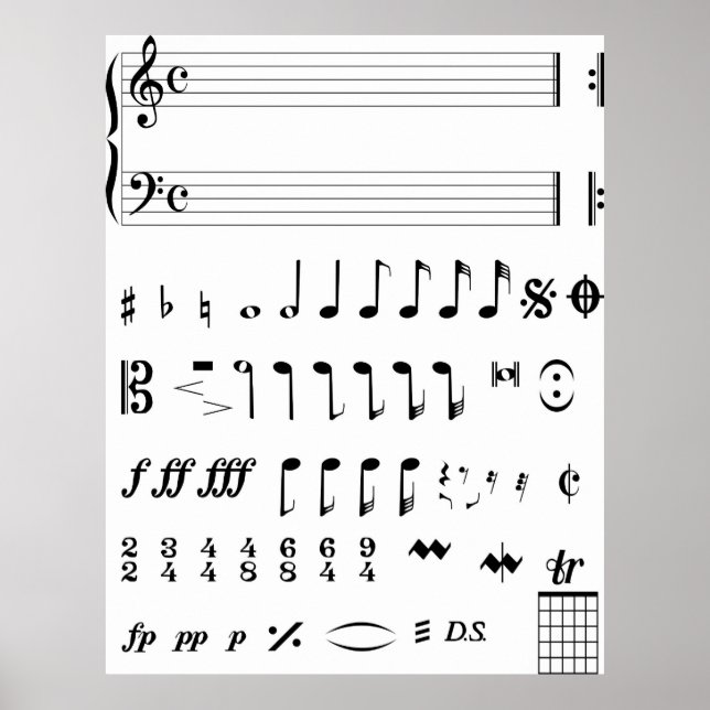 Musik noter poster (Framsidan)