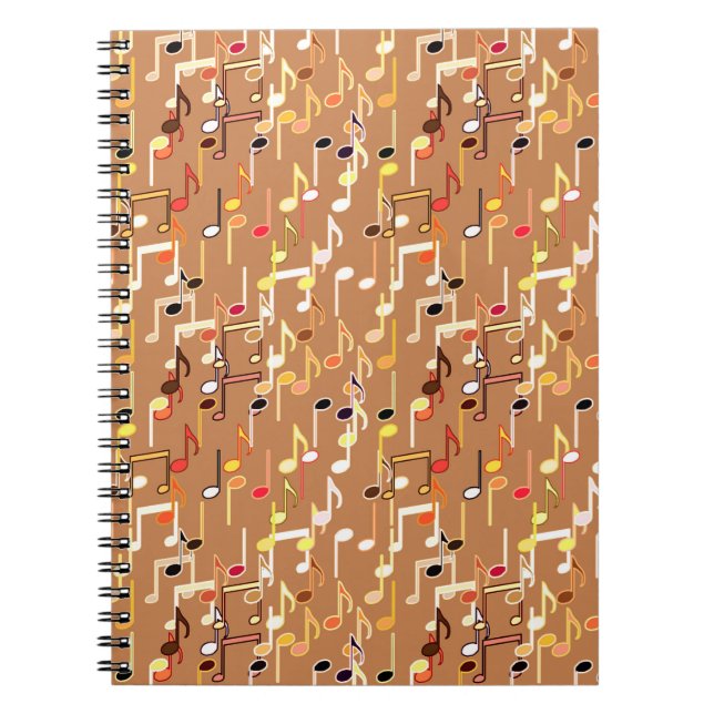 Musik noter print - Caramel Tan, Multi Anteckningsbok (Framsidan)