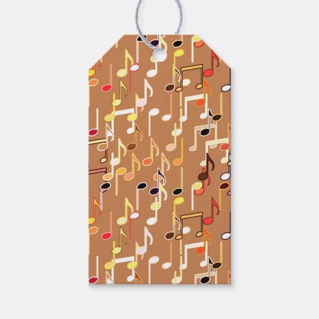 Musik noter print - Caramel Tan, Multi Presentetikett (Framsidan)