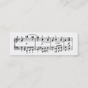 Musik noter profilerar kortet mini visitkort