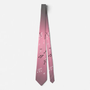 Musik noter Rosa Light Neck Tie Slips