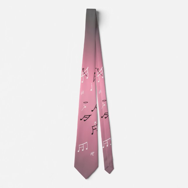 Musik noter Rosa Light Neck Tie Slips (Framsida)