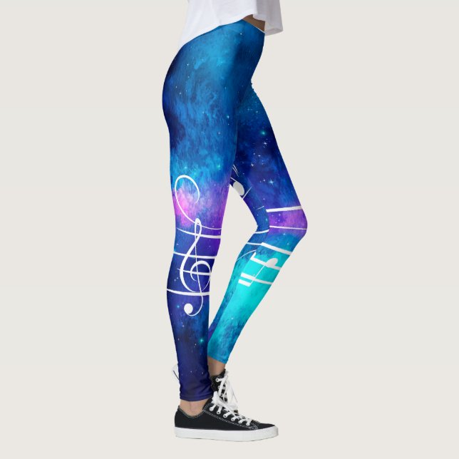 musik noter Rymden Leggings (Höger)