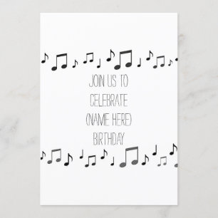 MUSIK NOTER SJUNGA I INBJUDAN TILL DIN BIRTHDAG