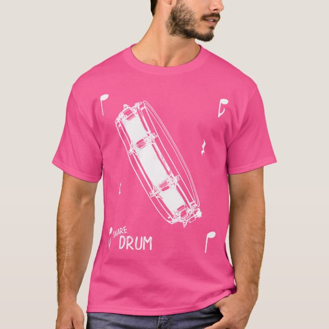 Musik noter Snare Drum T Shirt (Framsida)