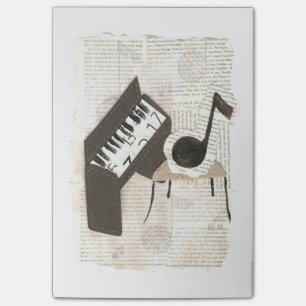Musik noter som Posta-Det noterar Post-it Block