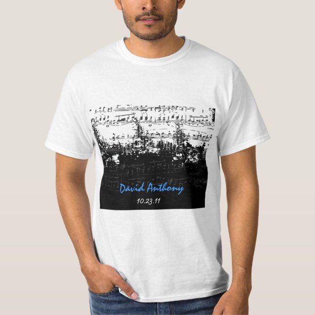 Musik noter Stars Pub Mitzvah T Shirt (Framsida)