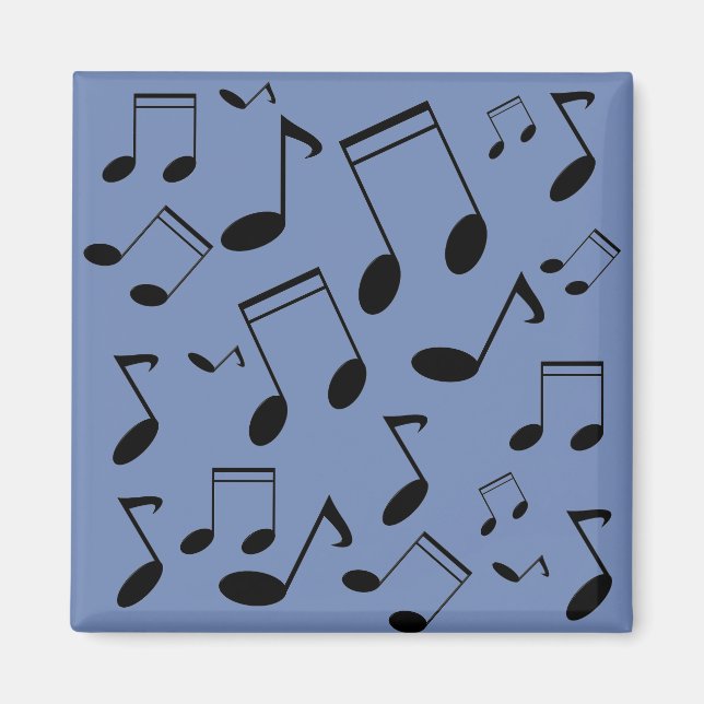 Musik noter svart magnet (Framsidan)