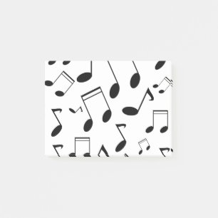 Musik noter svart post-it block