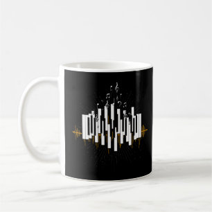 Musik noter Tangentbord Piano Player Pianist Music Kaffemugg
