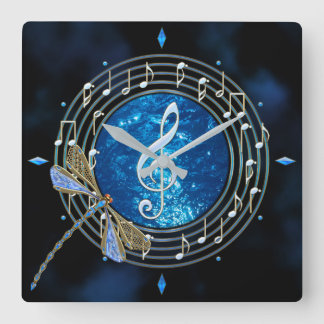 Musik noter tar tid på fyrkantig klocka