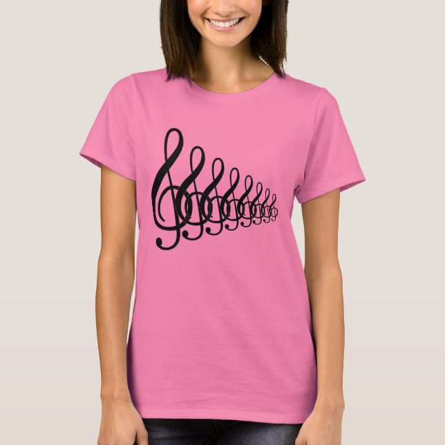 musik noter tee shirt (Framsida)