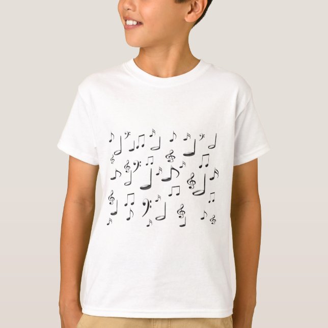 MUSIK NOTER TEE SHIRT (Framsida)
