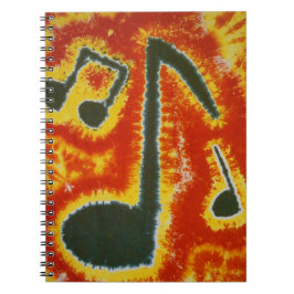 Musik noter Tie Dye Anteckningsbok