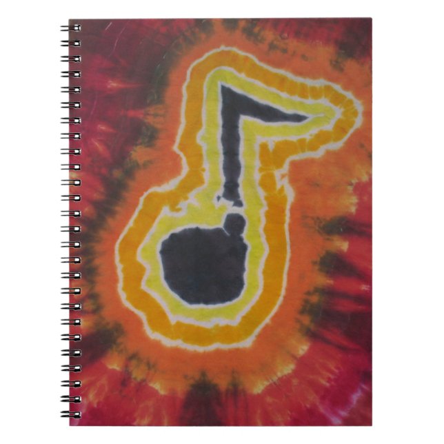 Musik noter Tie Dye Anteckningsbok (Framsidan)