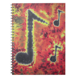 Musik noter Tie Dye Anteckningsbok