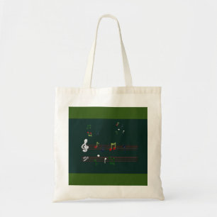 Musik noter Tote Bag Grönt Tygkasse