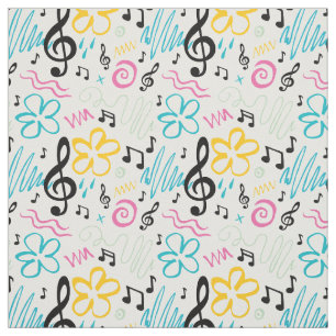 musik noter Treble Clef Musician Band 90s Stil Tyg