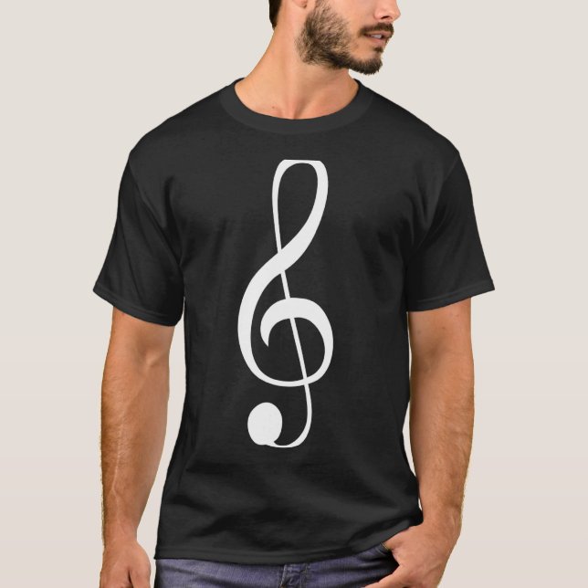 Musik noter Treble Coola Design Musician T Shirt (Framsida)