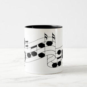 musik noter Två-Tonad mugg