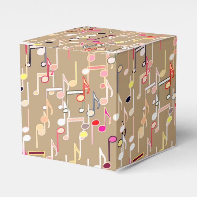 Musik noter-utskrift - taupe tan, multipla presentaskar (Framsidan Sidan)