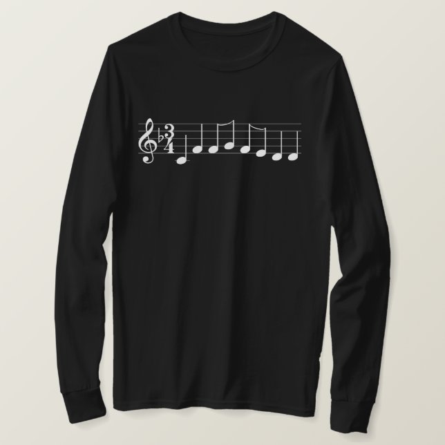 Musik noter Vi önskar er ett God jul-ord T T Shirt (Design framsida)