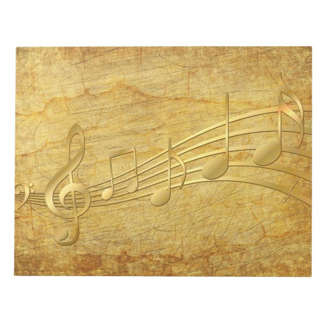 Musik noter Vintage Papper Anteckningsblock (Framsida)