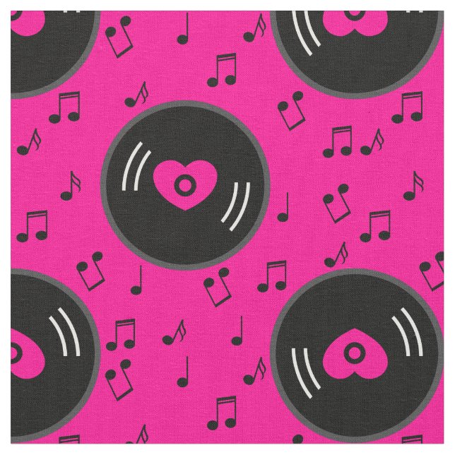 musik noter vinylpostens rosa tyg (Närbild)