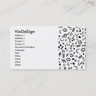 musik noter visitkort