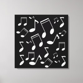 Musik noter vit canvastryck