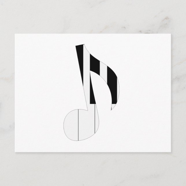 Musik noter vykort (Framsida)