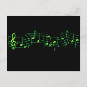 musik noter vykort